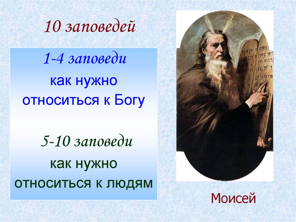 10 заповедей иудаизма