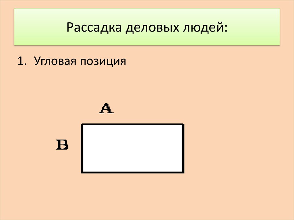 Рассадка деловых людей: