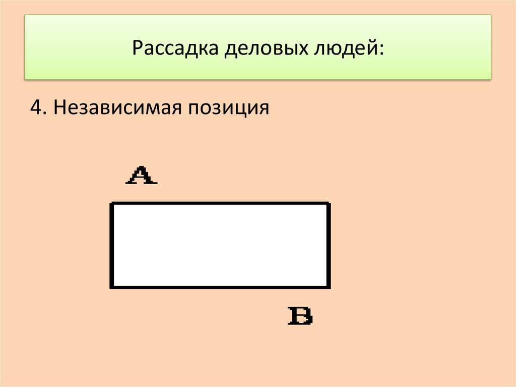 Рассадка деловых людей: