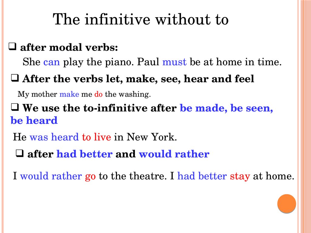 Презентация the infinitive