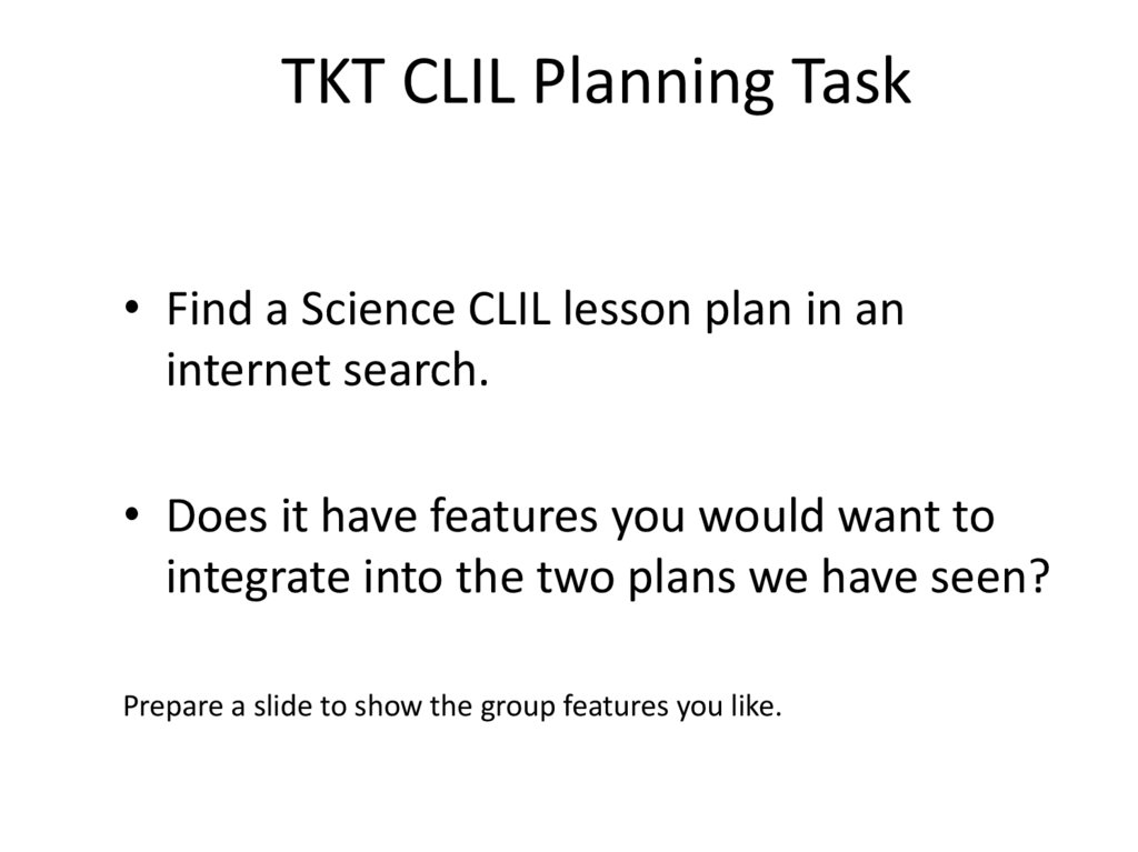 TKT CLIL Planning Task