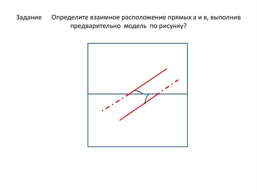 Прямые. Взаимное расположение прямых в пространстве. Признак ...
