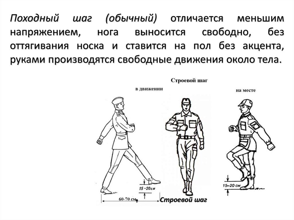 В пешем положении