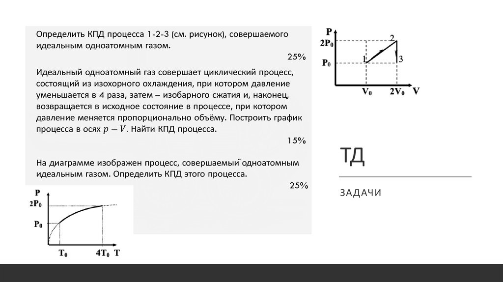 Определите работу газа совершаемую в процессах. КПД процесса. Определите КПД процесса. КПД процессов идеального газа. КПД одноатомного идеального газа.