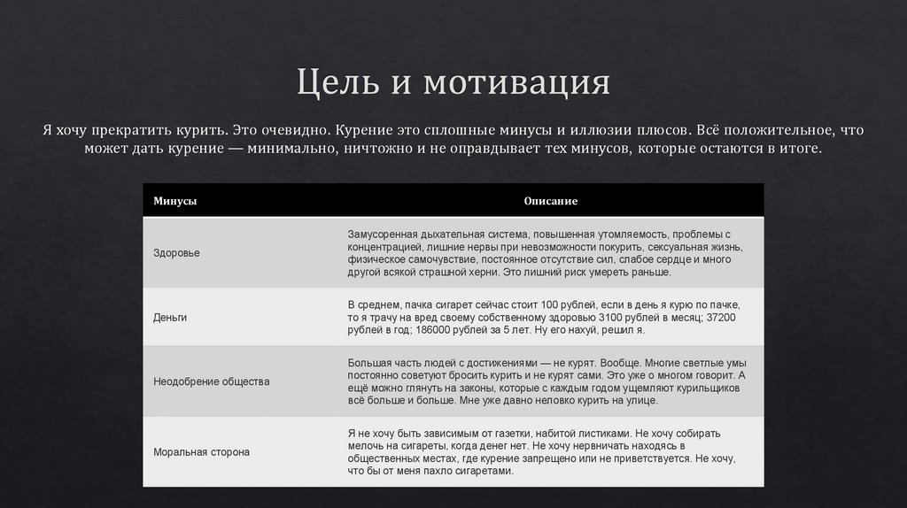 Цель и мотивация