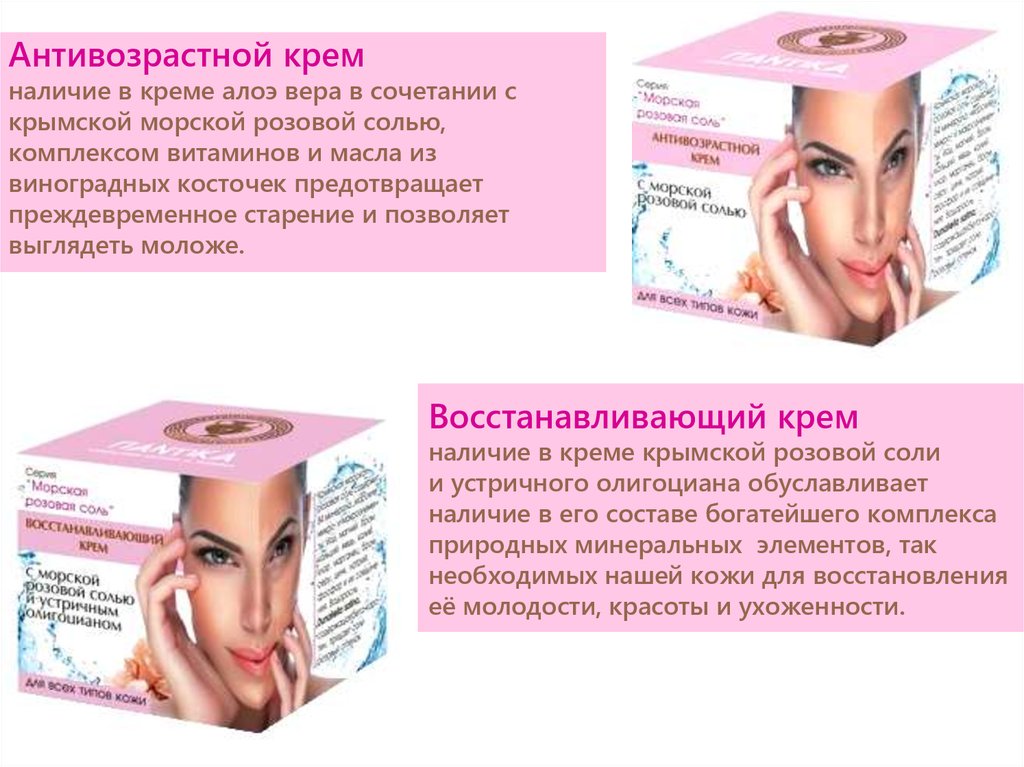 Восстанавливающий крем наличие в креме крымской розовой соли и устричного олигоциана обуславливает наличие в его составе