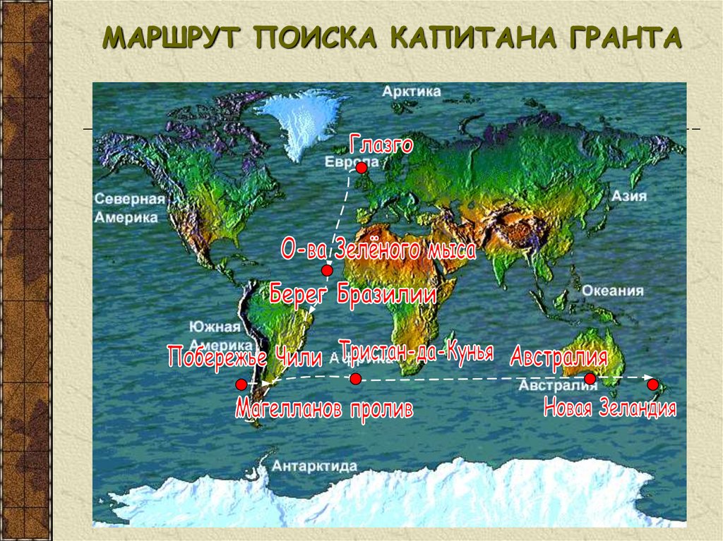 Жюль верн дети капитана гранта карта