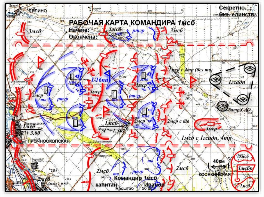 Рабочая карта командира батальона