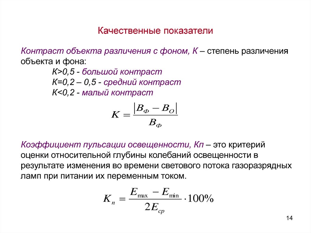 Контраст объекта с фоном k