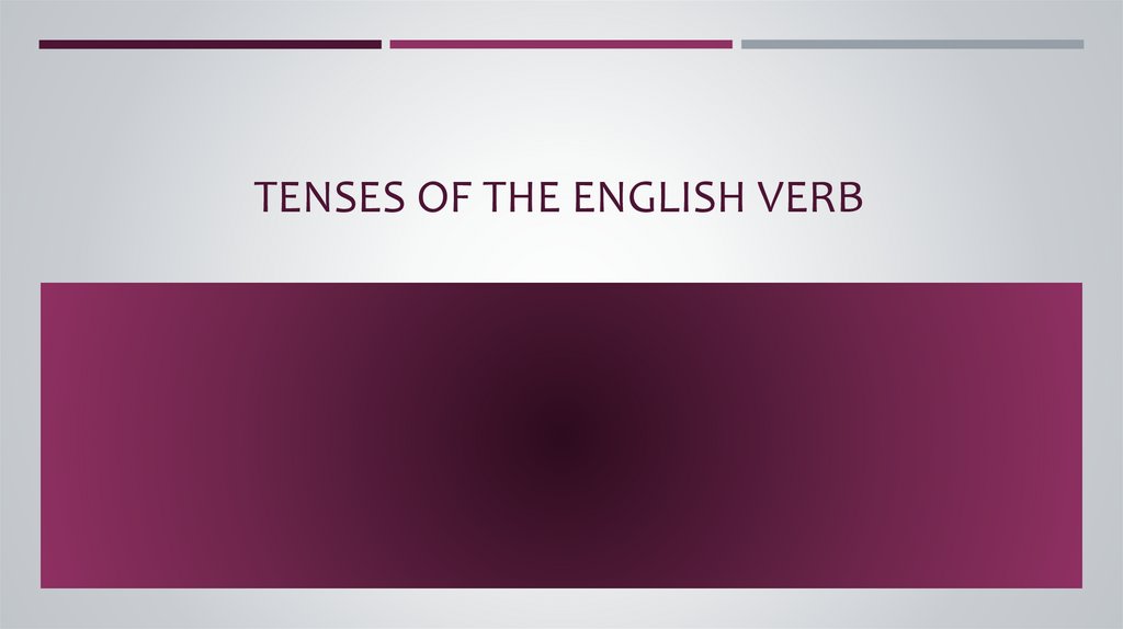 tenses of the English verb