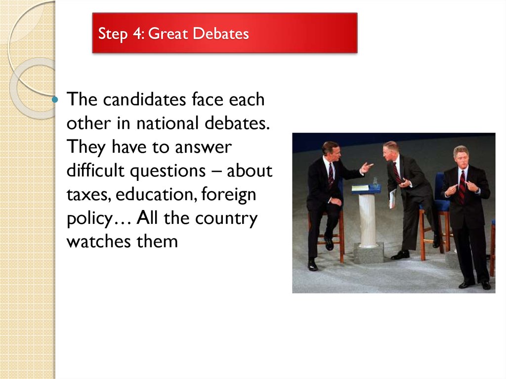 Step 4: Great Debates