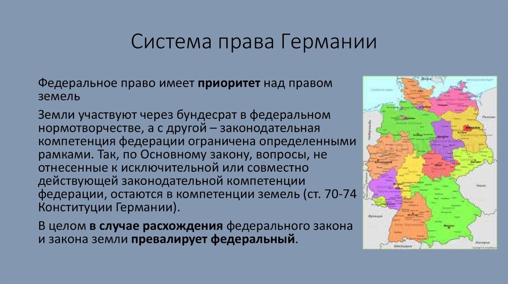 Конституционные органы фрг. Система права современной Германии кратко. Система законодательства ФРГ. Система законодательства Германии. Особенности правовой системы Германии.