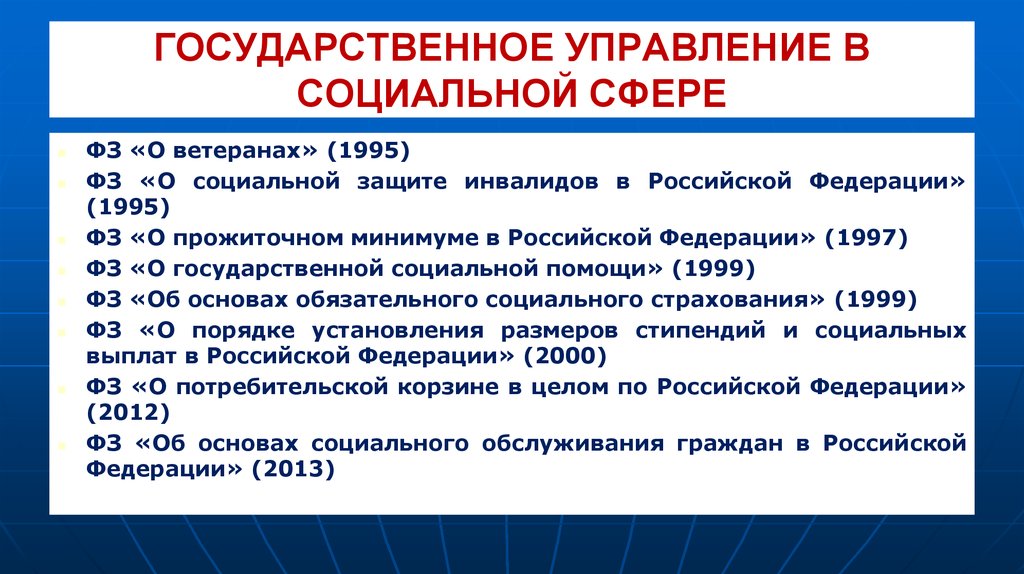 О государственной социальной помощи 1999. Государственное управление. Государственное управление социальной сферой. Государственное управление в области социальной защиты инвалидов. Федеральный закон о рекламе 1995.