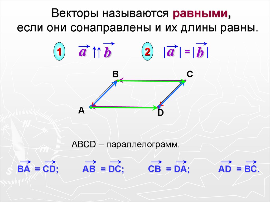 Изобразить векторы на чертеже