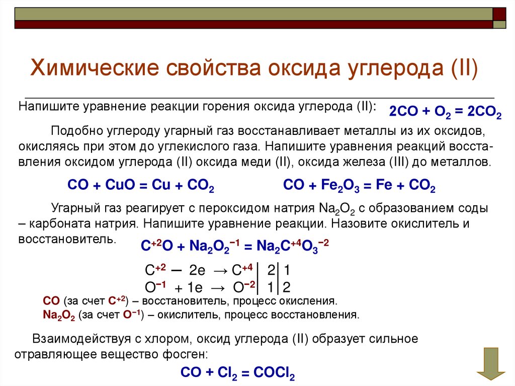 Характерные соединения углерода