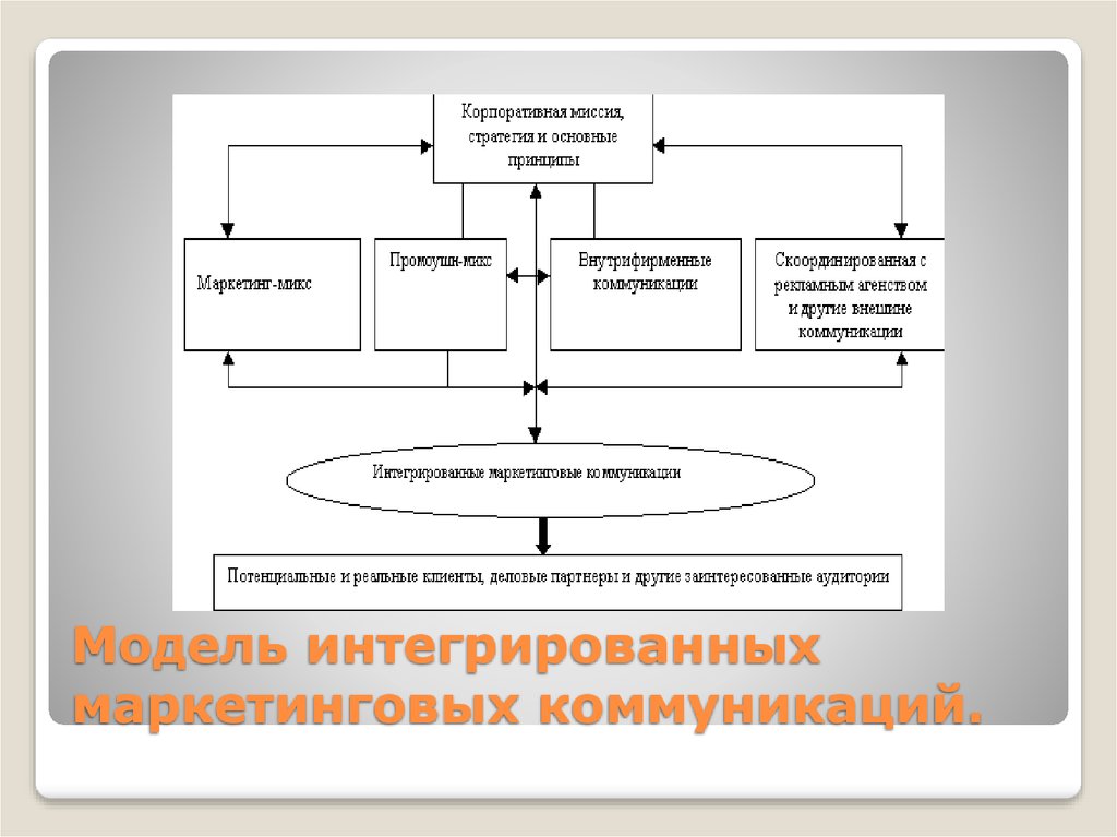 Проект программы интегрированных маркетинговых коммуникаций