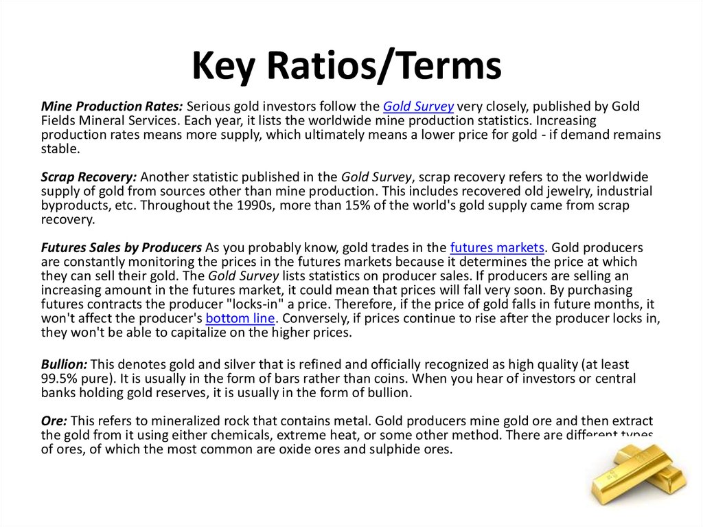Key Ratios/Terms 