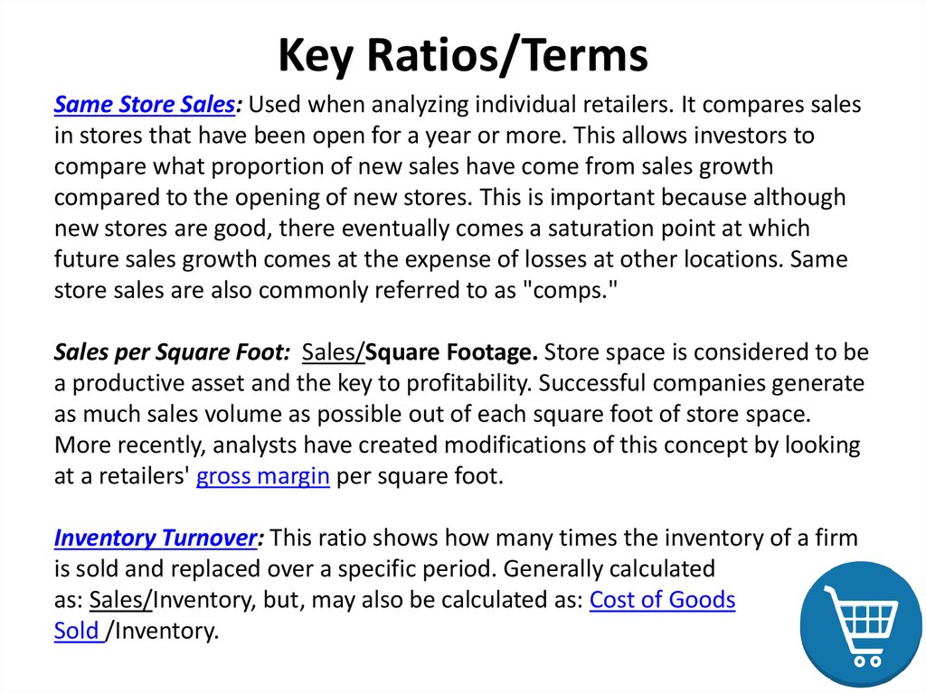 Key Ratios/Terms