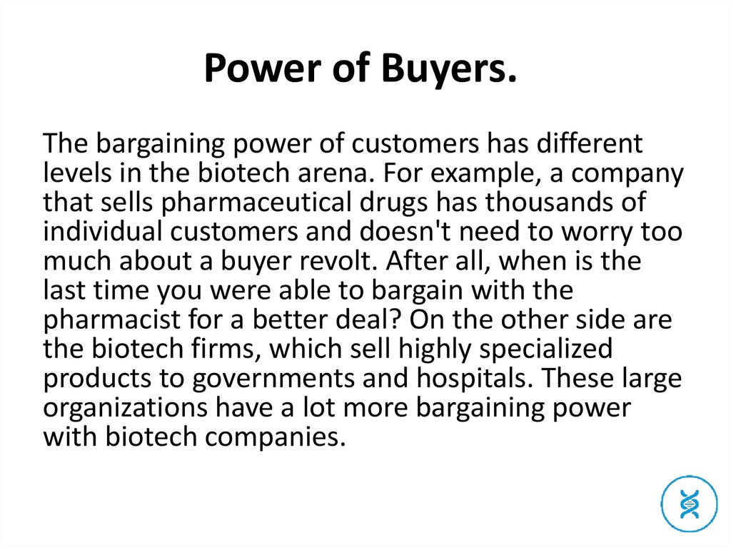 Power of Buyers. 
