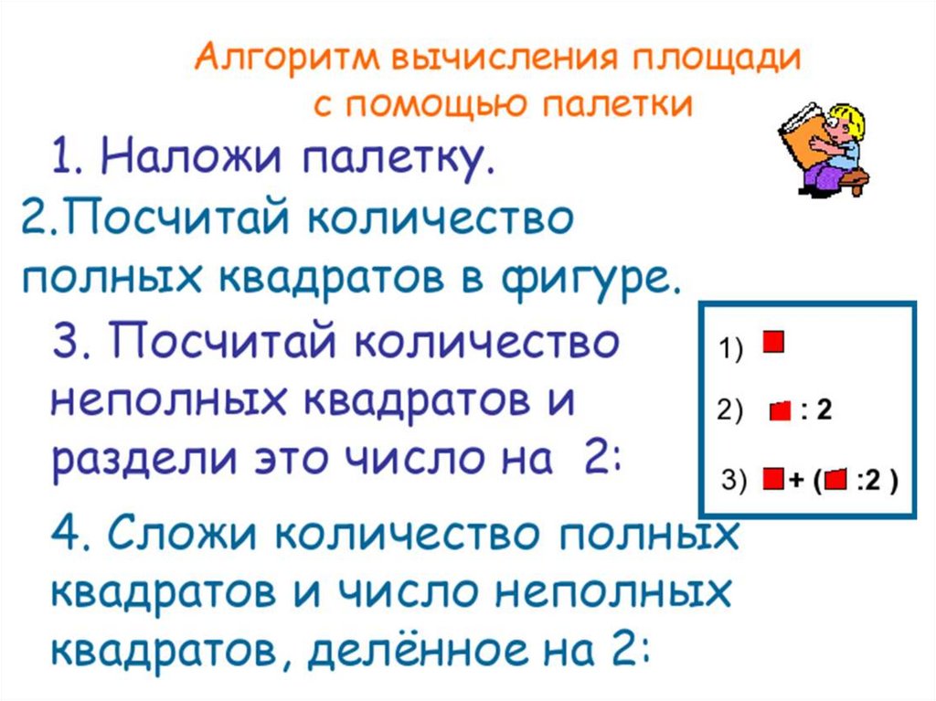 Урок 10 4 класс. Алгоритм вычисления площади фигур с помощью палетки. Алгоритм вычисления площади с помощью палетки. Алгоритм работы с палеткой. Алгоритм измерения палеткой.