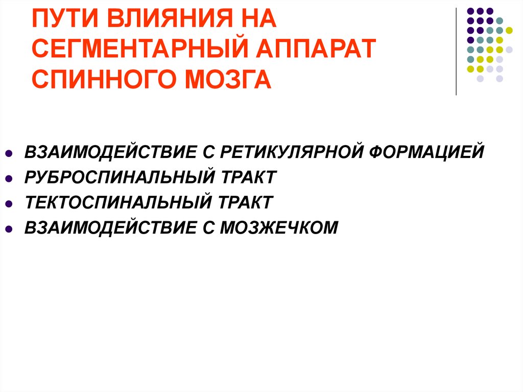 Путь влияния. Общемозговые объединения.