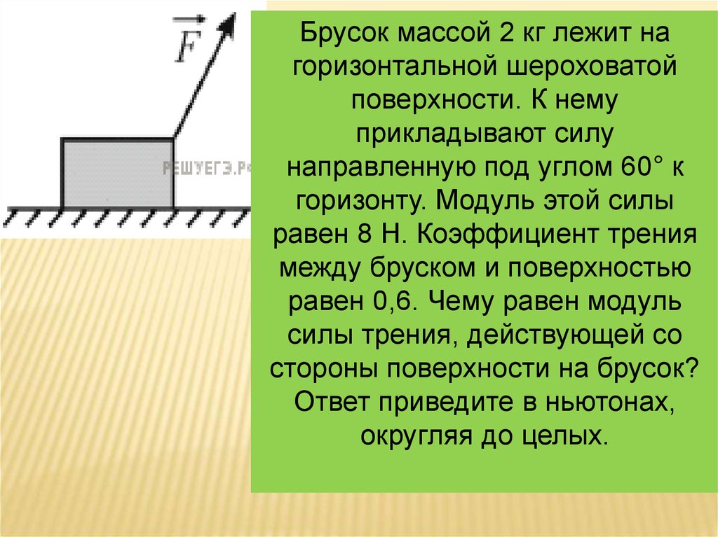 Сила трения гладкой поверхности