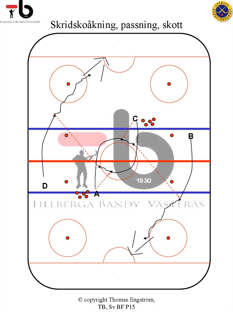 Skridskoåkning, passning, skott
