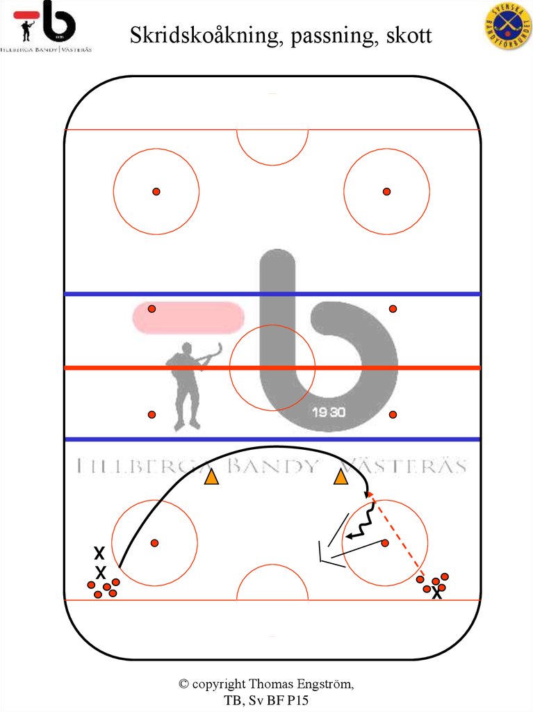 Skridskoåkning, passning, skott