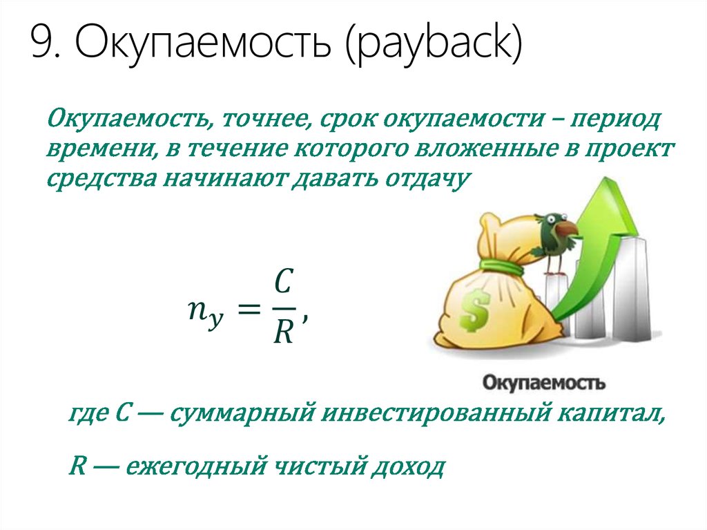 Срок окупаемости картинка для презентации