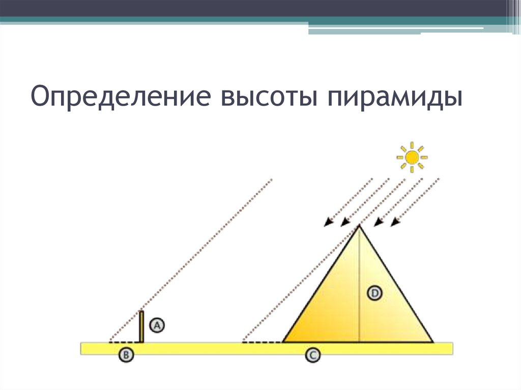 Определение высоты пирамиды