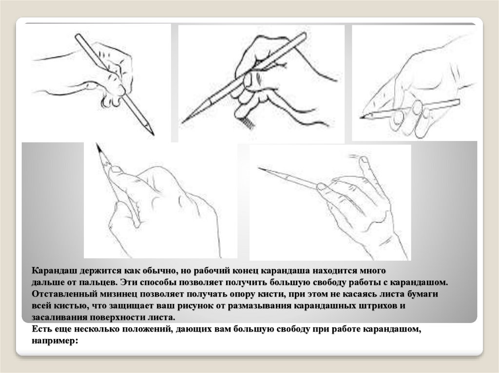 Академический рисунок как держать карандаш