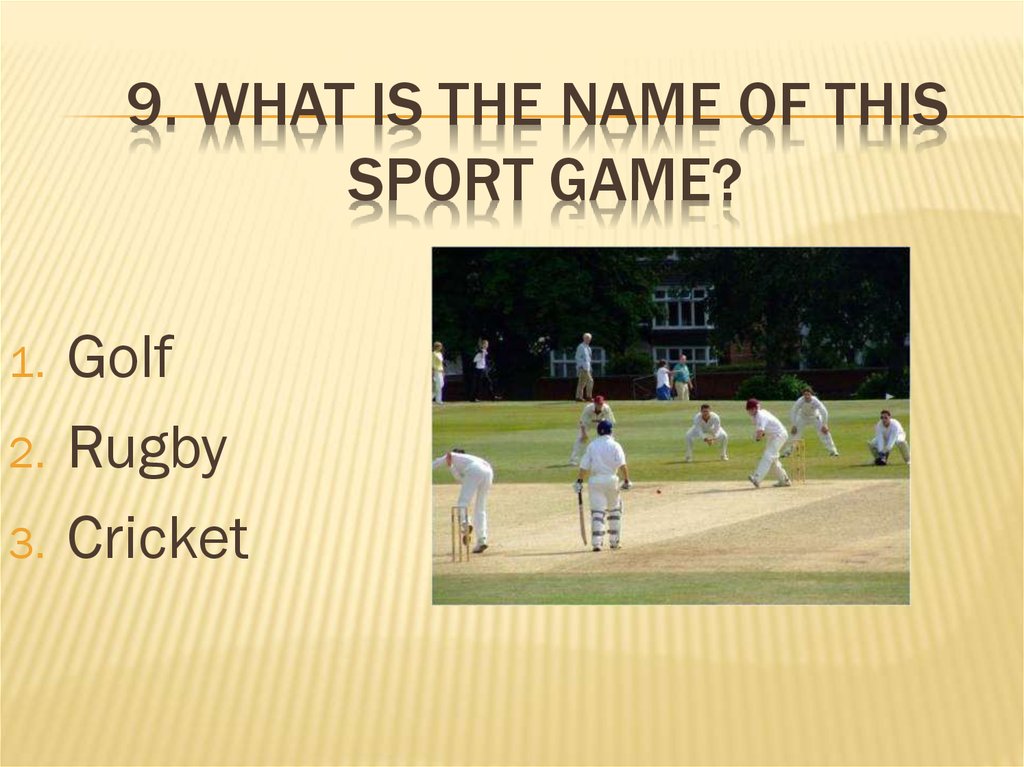 9. What is the name of this sport game?