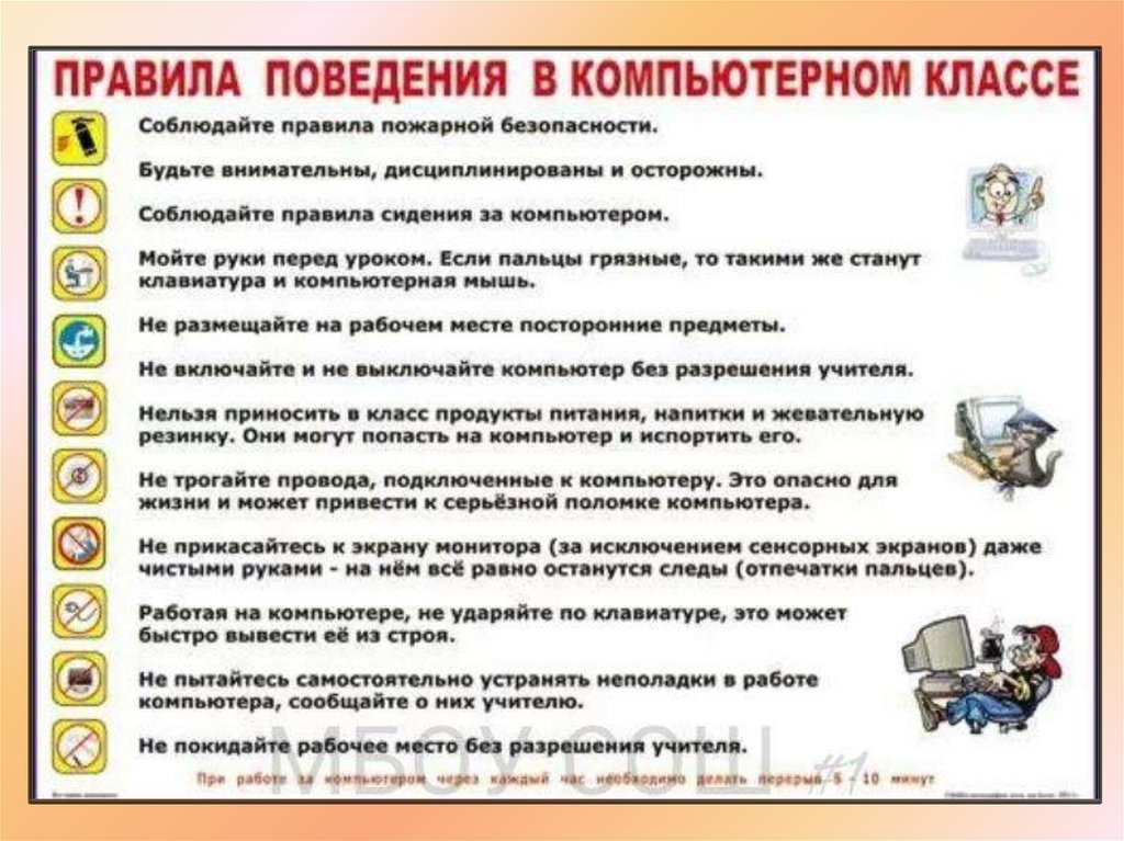 Правила класса 11 класс. Правила поведения в компьютерном классе. Памятка в компьютерном классе. Правило поведение в кабинете информатике. Памятка поведения в кабинете информатики.