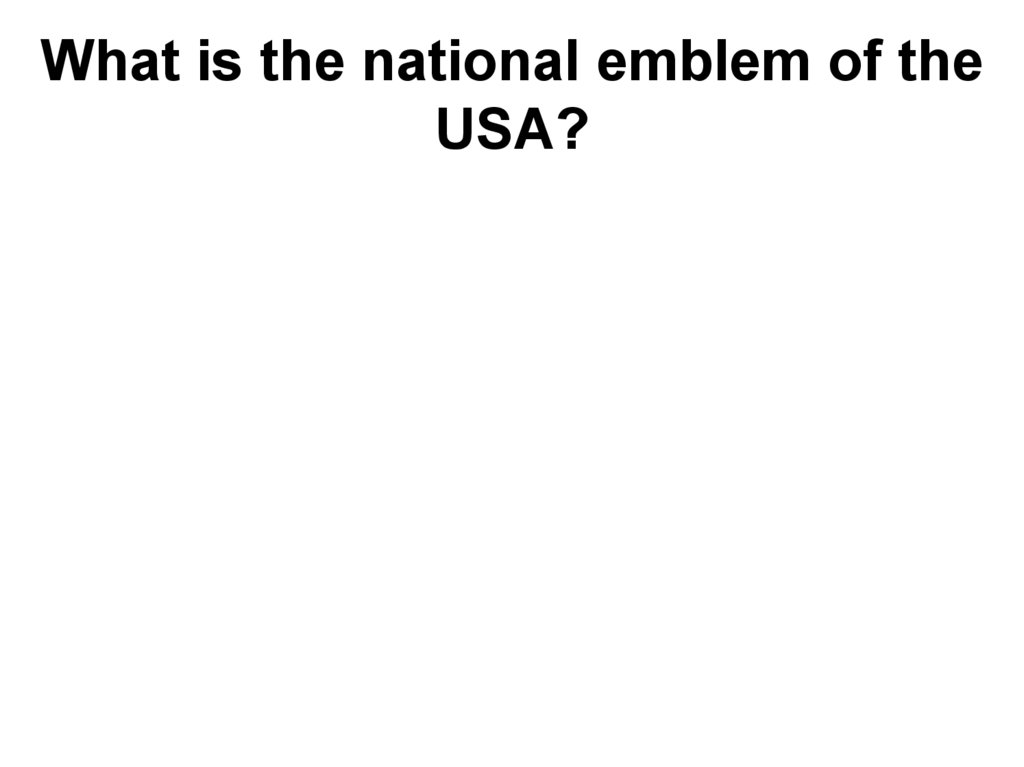 What is the national emblem of the USA?