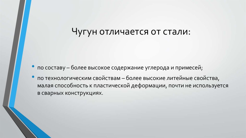 Стала краткий. Сталь от чугуна отличается. Отличие чугуна от стали. Основное отличие стали от чугуна. Чем отличается сталь от чугуна.