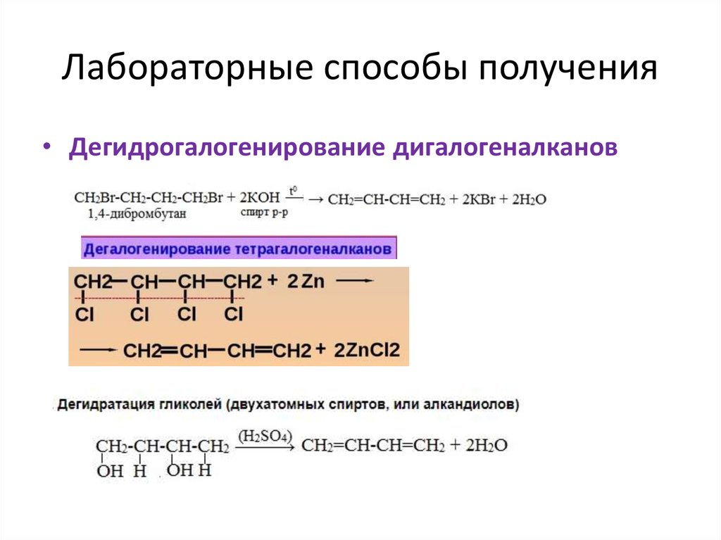 Лабораторный способ получения. Дегидрогалогенирование дигалогеналканов алкадиены. Получение алкадиенов дегидрогалогенирование. Алкадиены лабораторные способы получения. Лабораторный способ получения алкадиенов.