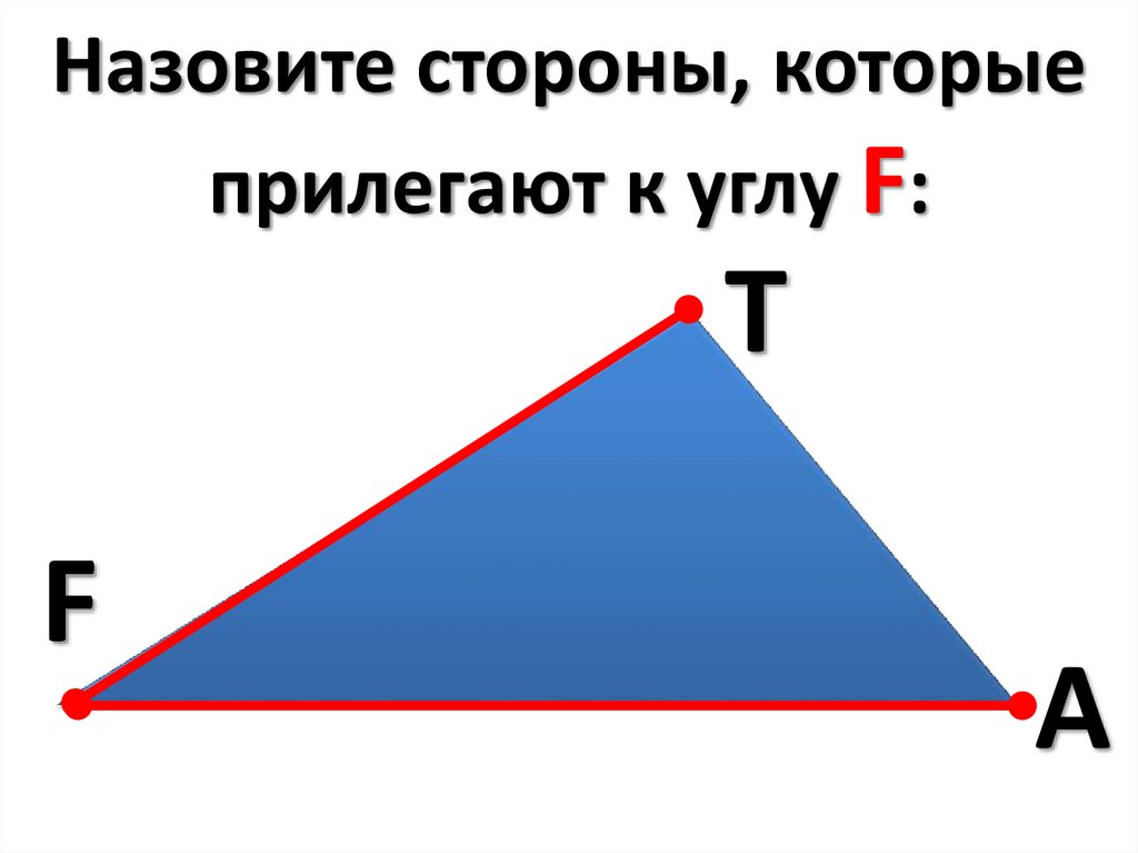 Назовите стороны данного треугольника