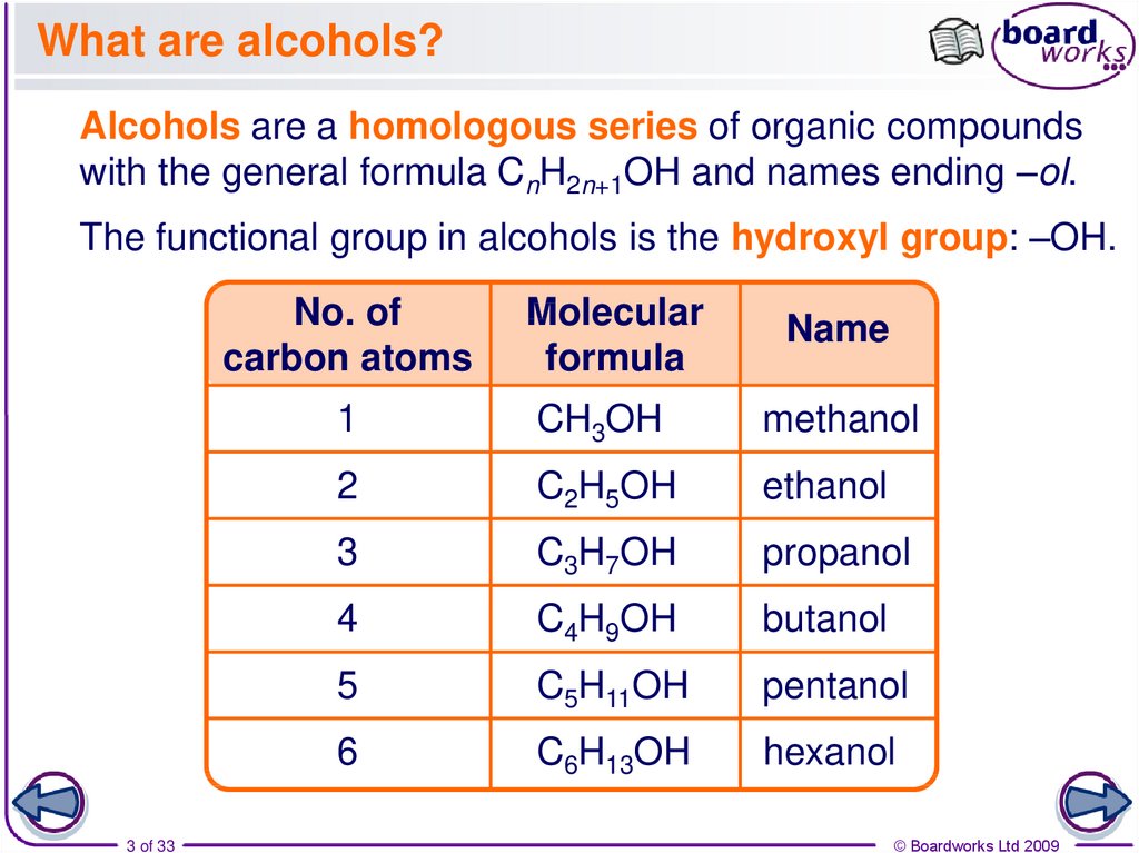 general formula for an alcohol chemdoodle