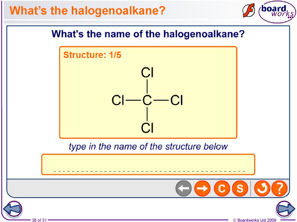 What’s the halogenoalkane?