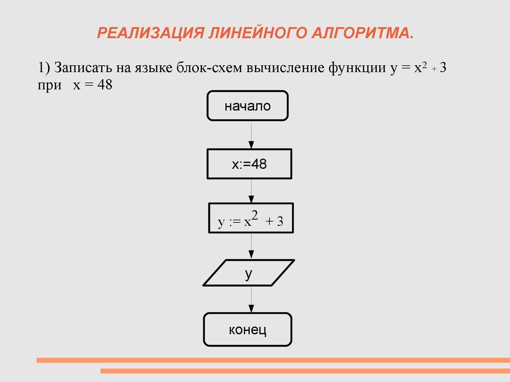 Информатика и ИКТ. Линейный алгоритм. Алгоритмизация. 9 класс - презентация  онлайн