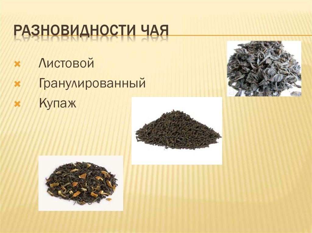 Разновидности чая