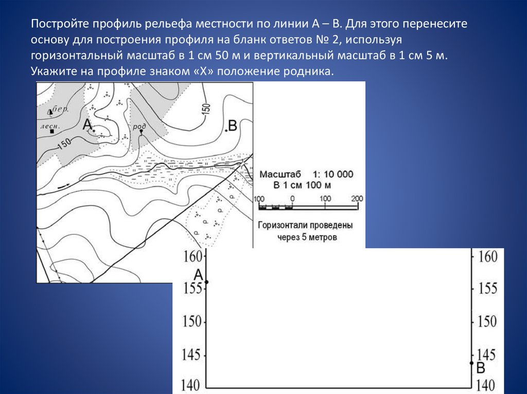 План местности в масштабе 1см 50 м. Как построить профиль рельефа. Как построить рельеф местности. Построение рельефа по топографической карте. Построение профиля местности.