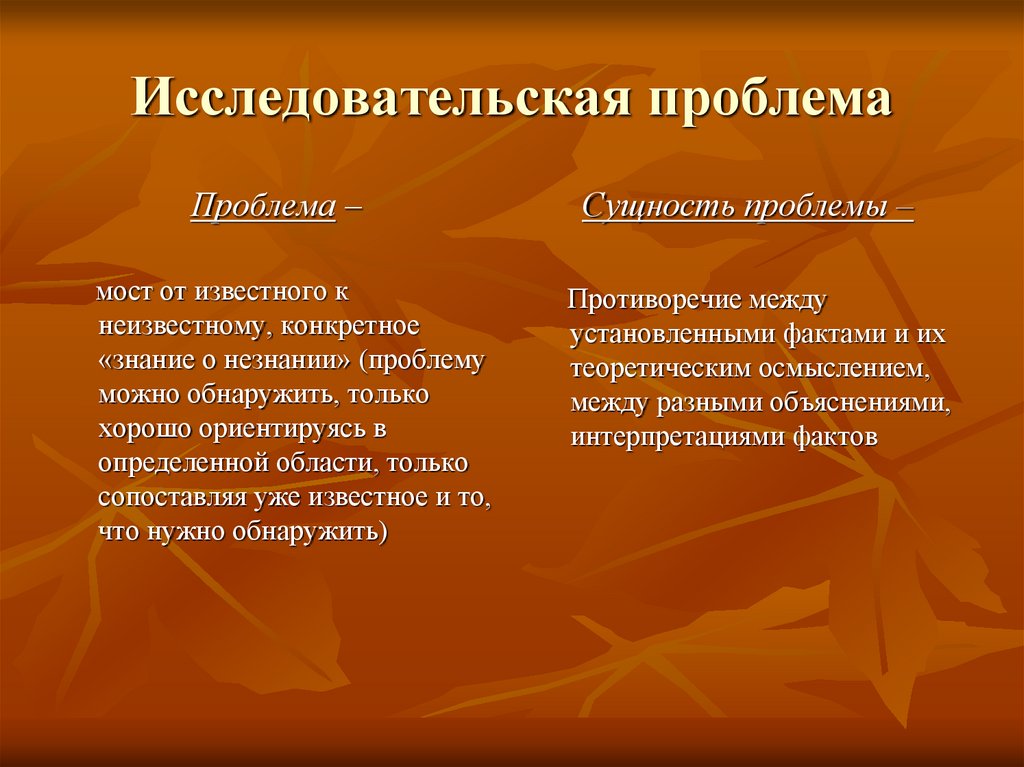 Проблема исследовательской работы. Исследовательская проблема. Проблема в исследовательской работе пример.