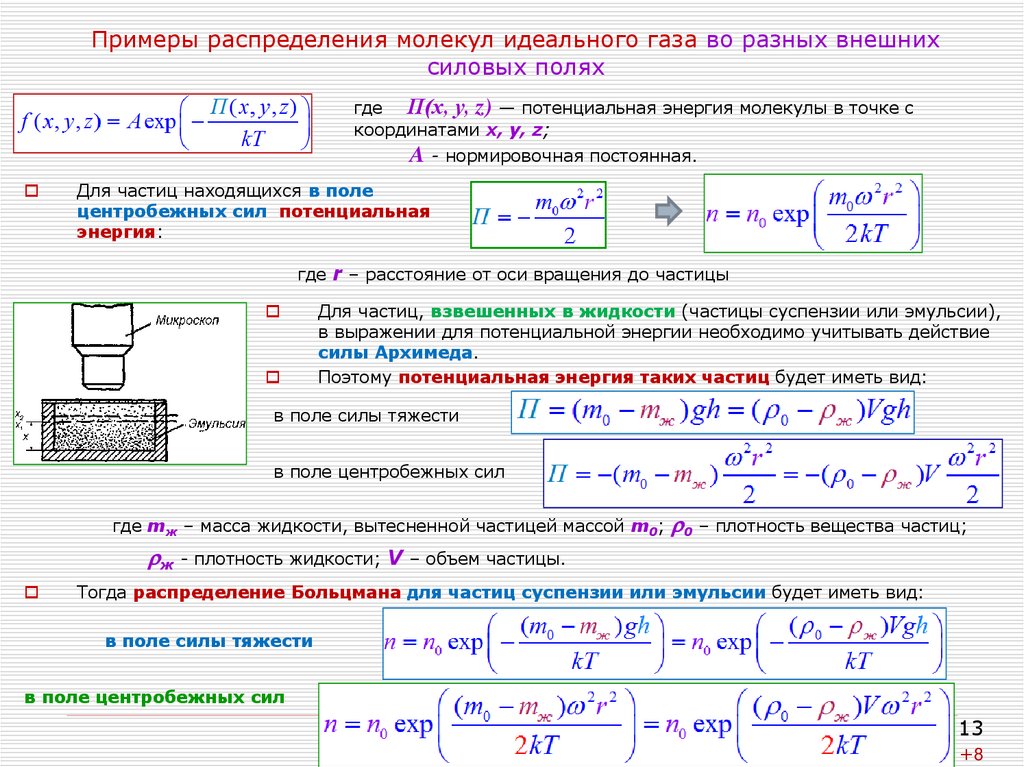 Средние тепловые скорости молекул идеального газа