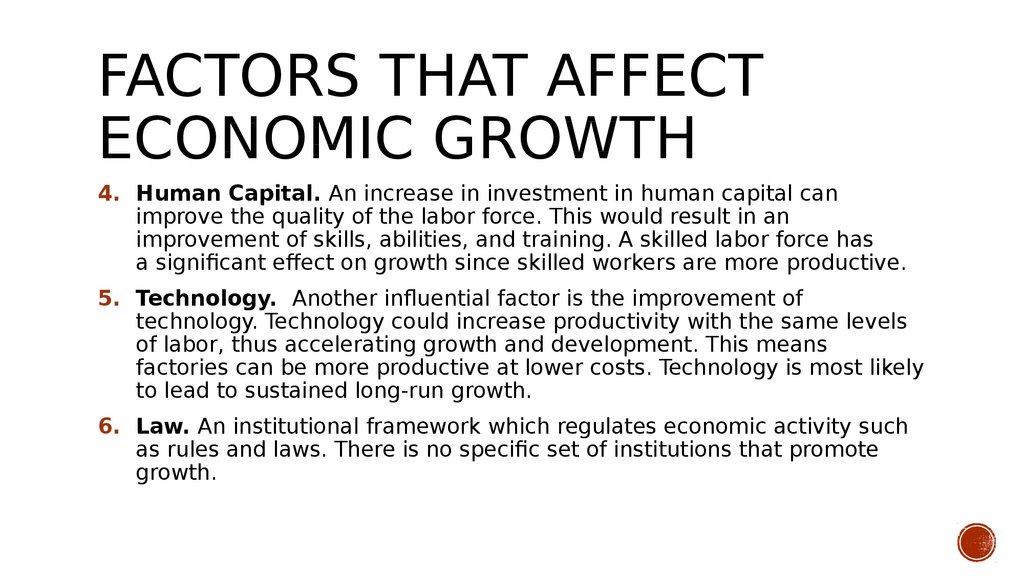 World Economics Modern Factors Of Economic Growth And Economic 