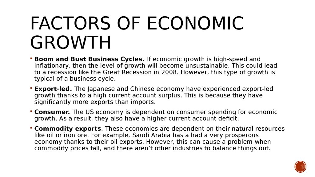 Factors Of Economic Growth