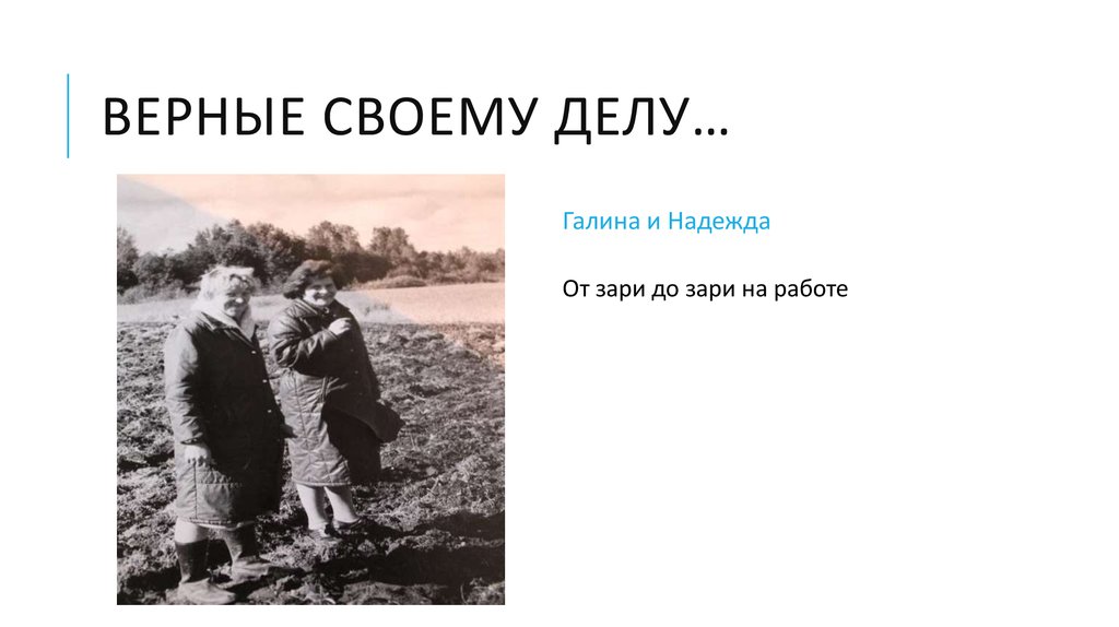 Верные своему делу…