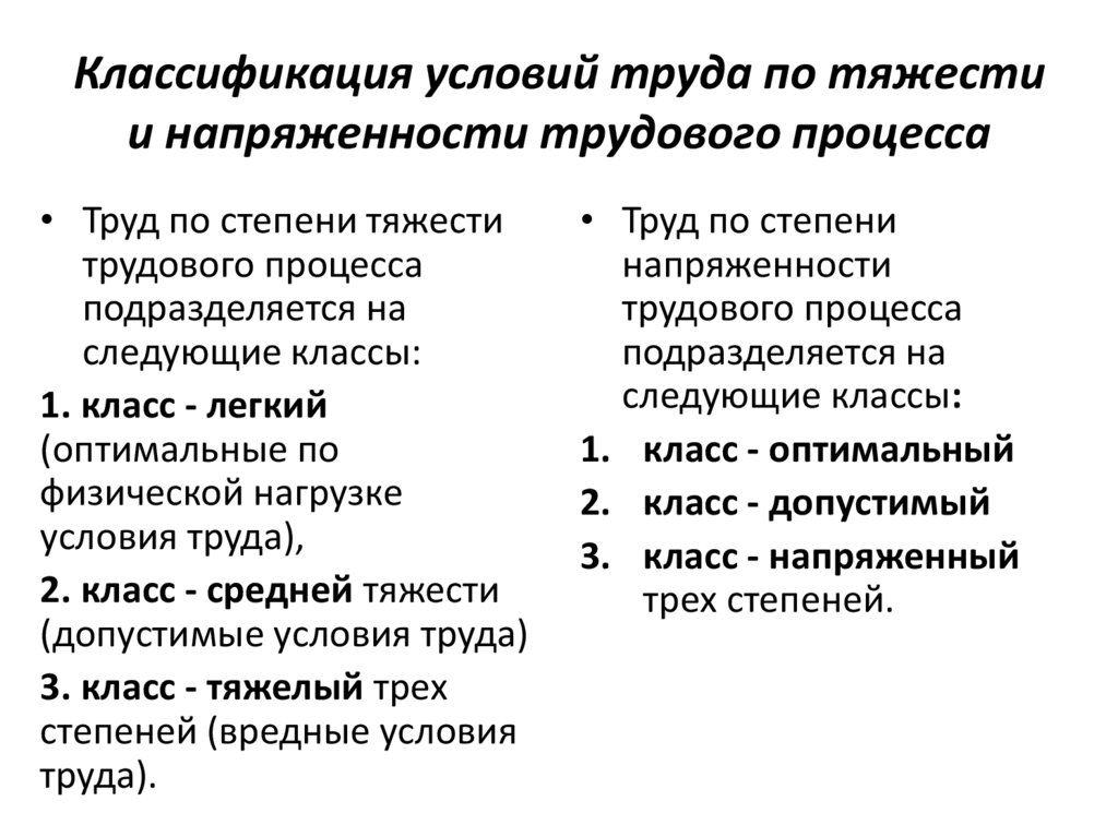 Классификация труда по тяжести и напряженности трудового процесса. Классификация труда по тяжести напряженности вредности. Условия труда по степени тяжести делят…. Виды трудовой деятельности по тяжести и напряжённости.