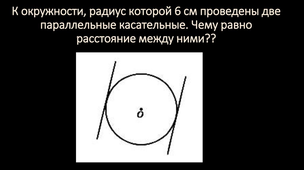 Два проводящих. Параллельные касательные к окружности. Параллельно касательная в окружности. Радиус проведенной окружности параллелен касательной к окружности. Касательная к окружности параллельна.