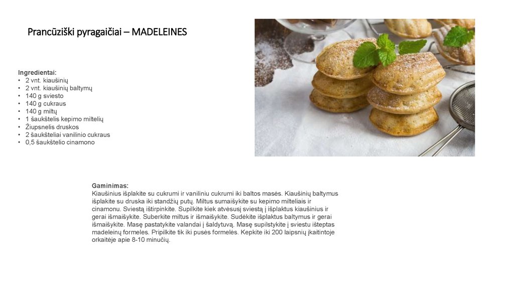 Prancūziški pyragaičiai – MADELEINES